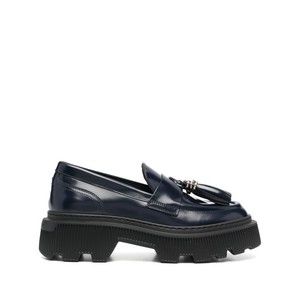 Santoni Tassel Detail Closed Blue Loafers - NWT